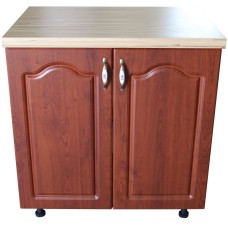 Masca pentru chiuveta cu 2 usi 80 cm Zebra, Wenge/MDF Cedru Mustata, cu blat Artar 80 x 85 x 60